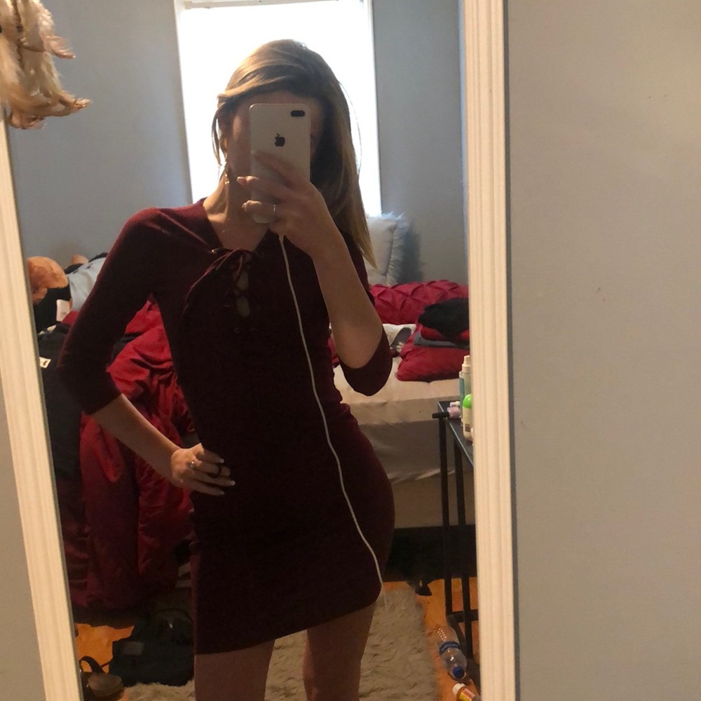 Tight fitted sweater dress